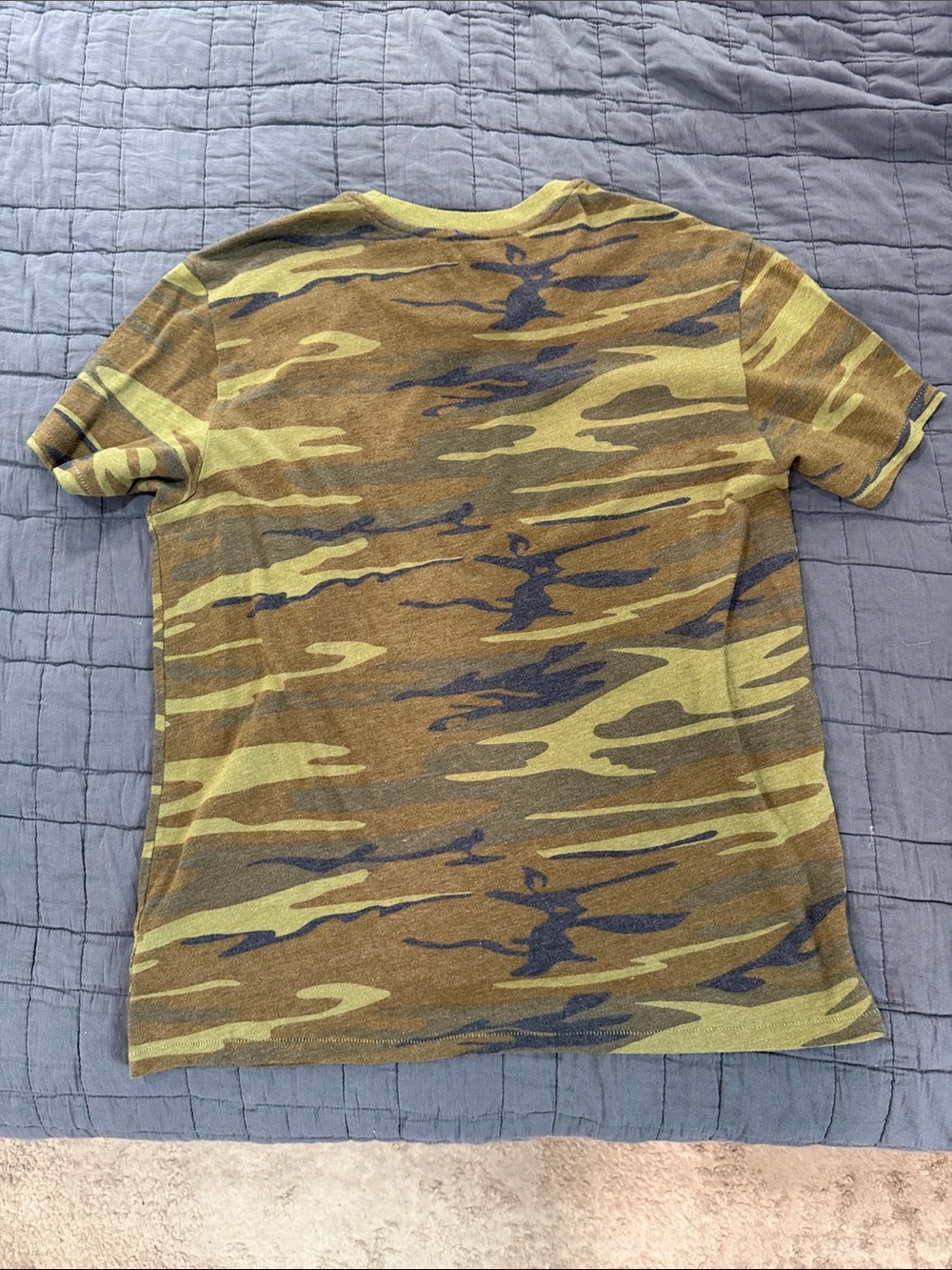 Rogue Camo Logo T-Shirt in Olive, Brown and Navy - Picture 3 of 3